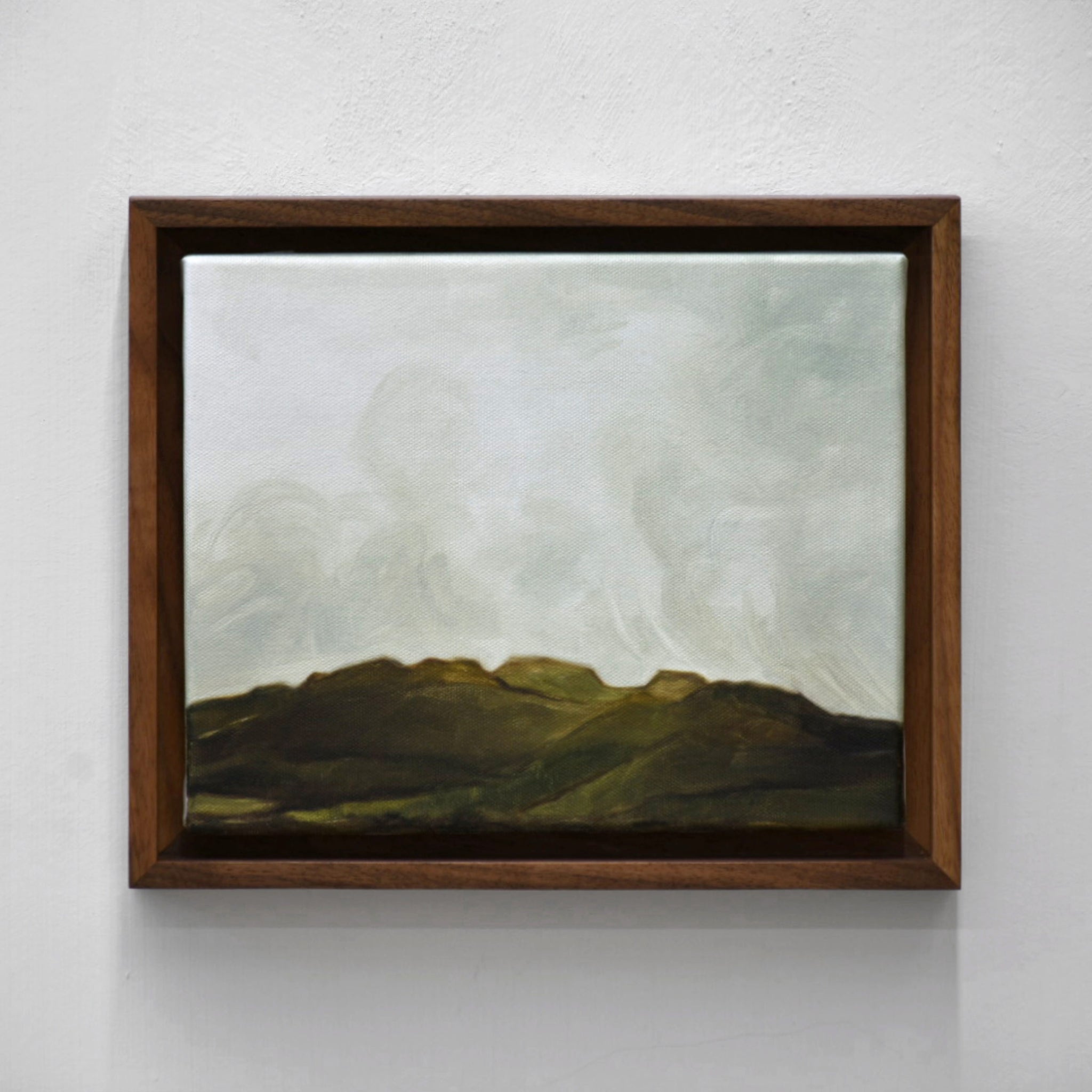 Île de Clare par Vanessa Locatelli, huile sur toile, encadrement en noyer naturel par Atelier 27 x 27