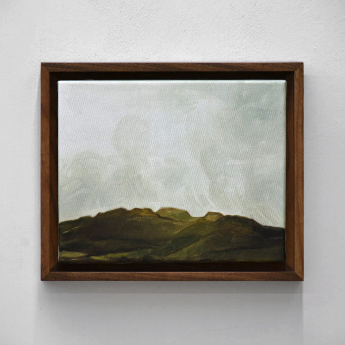 Île de Clare par Vanessa Locatelli, huile sur toile, encadrement en noyer naturel par Atelier 27 x 27