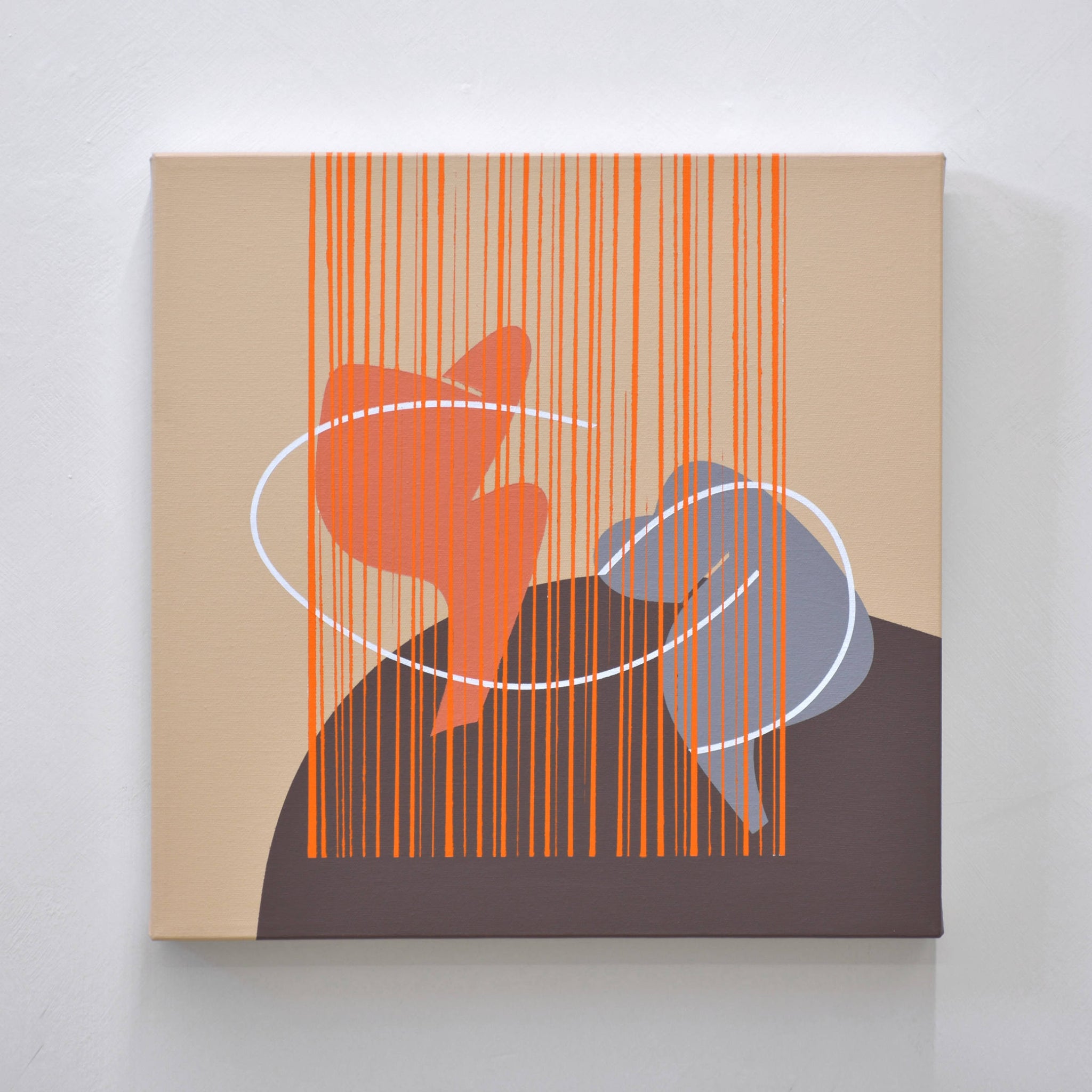 Un petit format aux limites de l’abstraction par Philippe Poullaouec-Gonidec, avec deux personnages s’inscrivant dans une composition minimaliste.