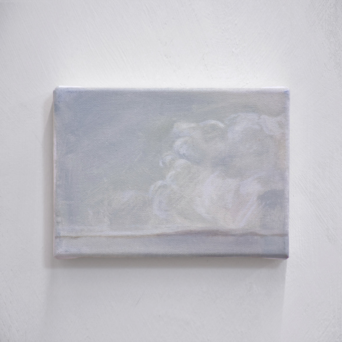 Étude de ciel à l’huile sur toile par Vanessa Locatelli. Un petit format comme une pochade.