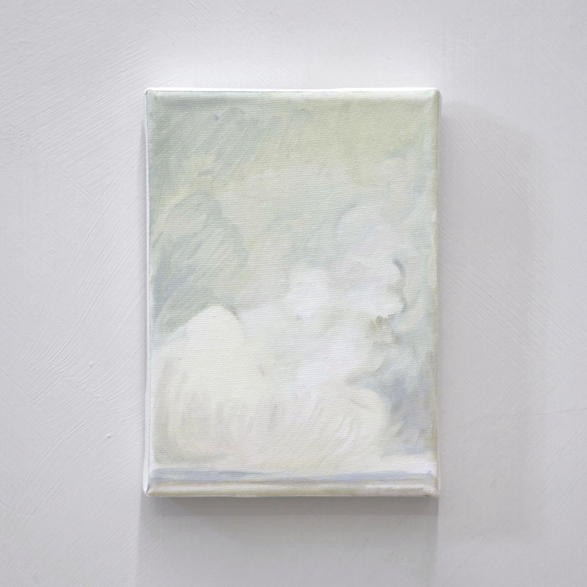 Petit format peint à l’huile sur toile par Vanessa Locatelli. Inspiré des formations de nuages sur le fleuve. Ambiance et romantisme du paysage.