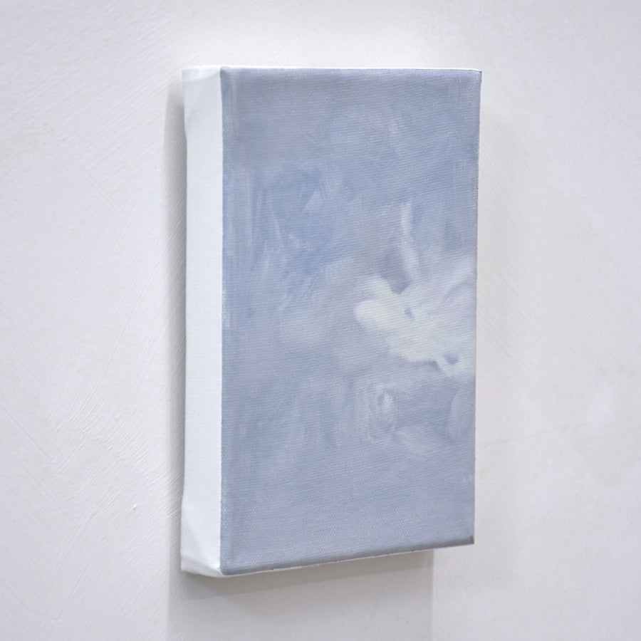 Petit format peint à l’huile sur toile. Inspiré des formations de nuages sur le fleuve. Ambiance et romantisme du paysage. Par Vanessa Locatelli.