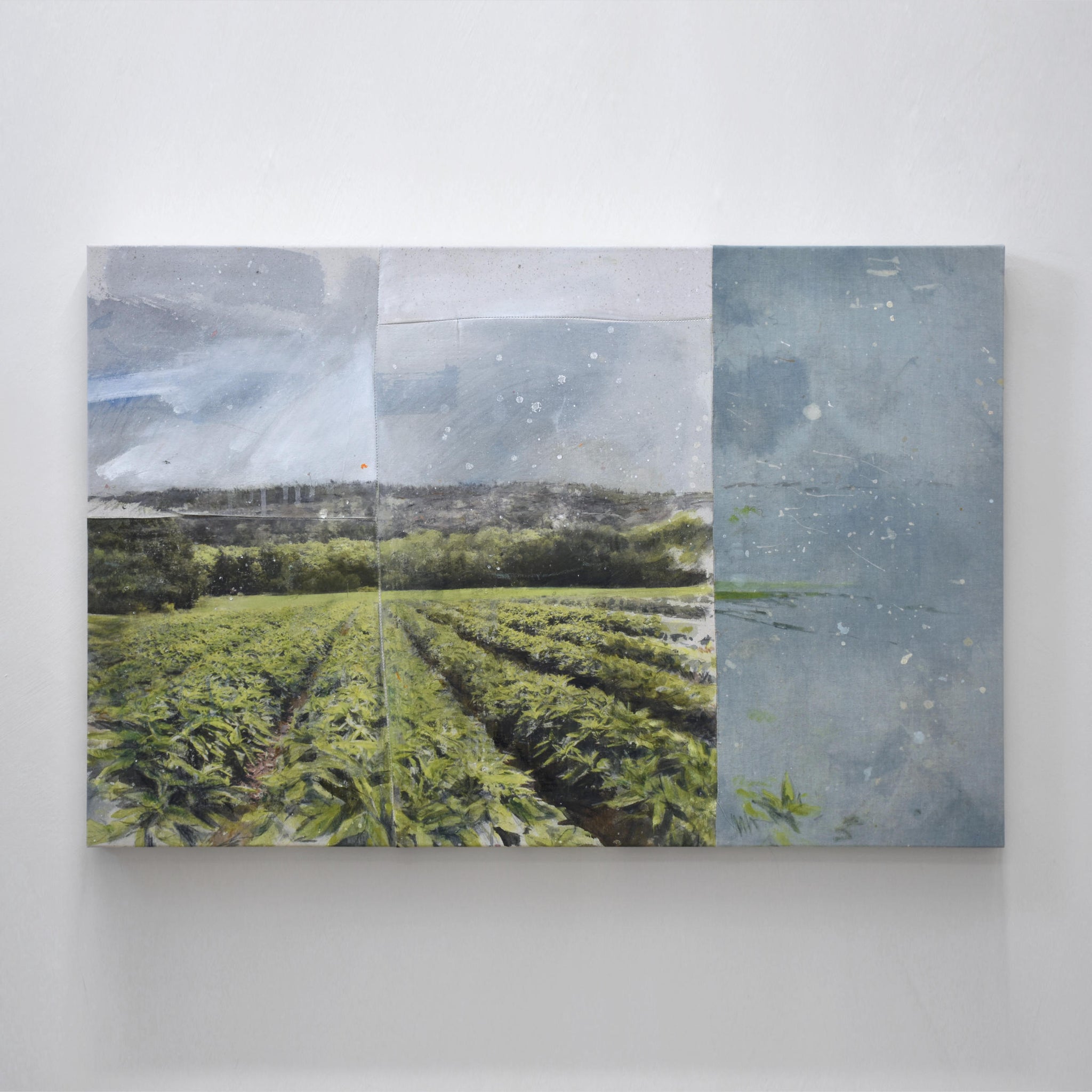 Voici « Indigo », un tableau signé Chloé Giroux-Bertrand, une artiste bas-laurentienne qui use de plusieurs techniques pour créer ses compositions. À voir chez Champagne & Paradis !