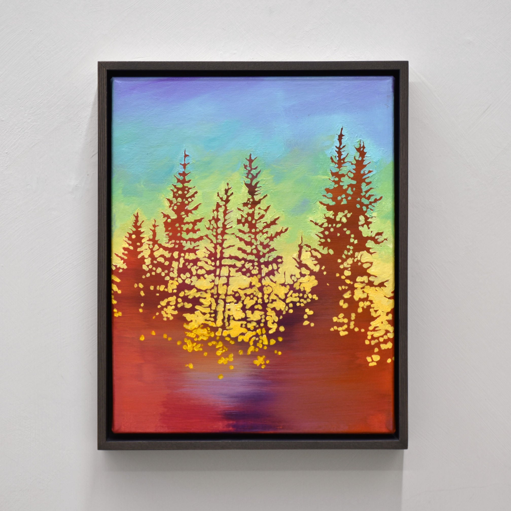 Les sapins qui vont vite (ensemble de cinq) - 11" x 14"