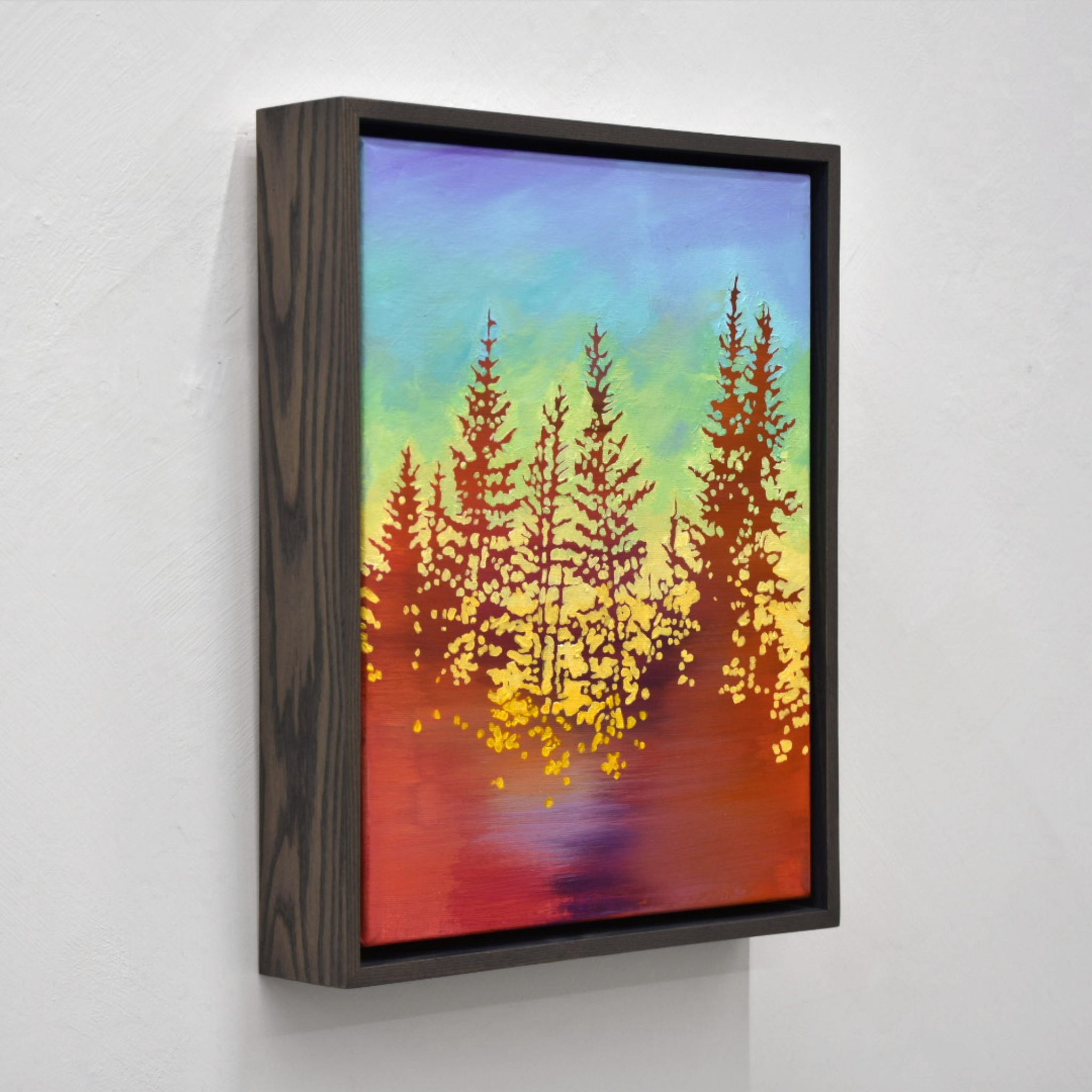 Les sapins qui vont vite (ensemble de cinq) - 11" x 14"