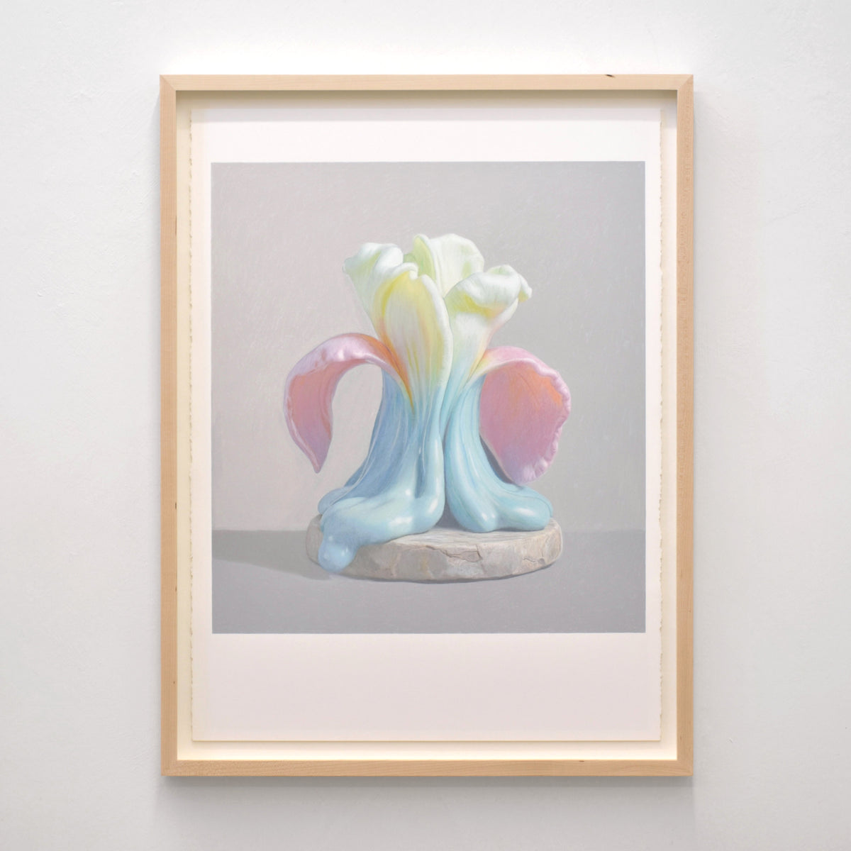 Avec O.V.M., Pierre Durette donne à voir des fleurs en train de fondre, symboles à la fois de la fragilité de la nature et de la vanité contemporaine, toutes deux minées par la crise écologique, où la beauté vacille et les repères s’effondrent.