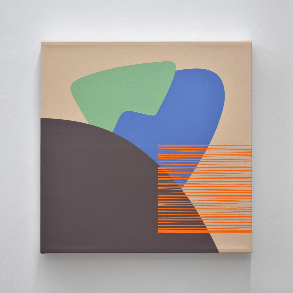 Le n° 2 de la série Paysages fragiles de l’artiste peintre français Philippe Poullaouec-Gonidec. Une composition minimaliste inspirée des rivages maritimes.