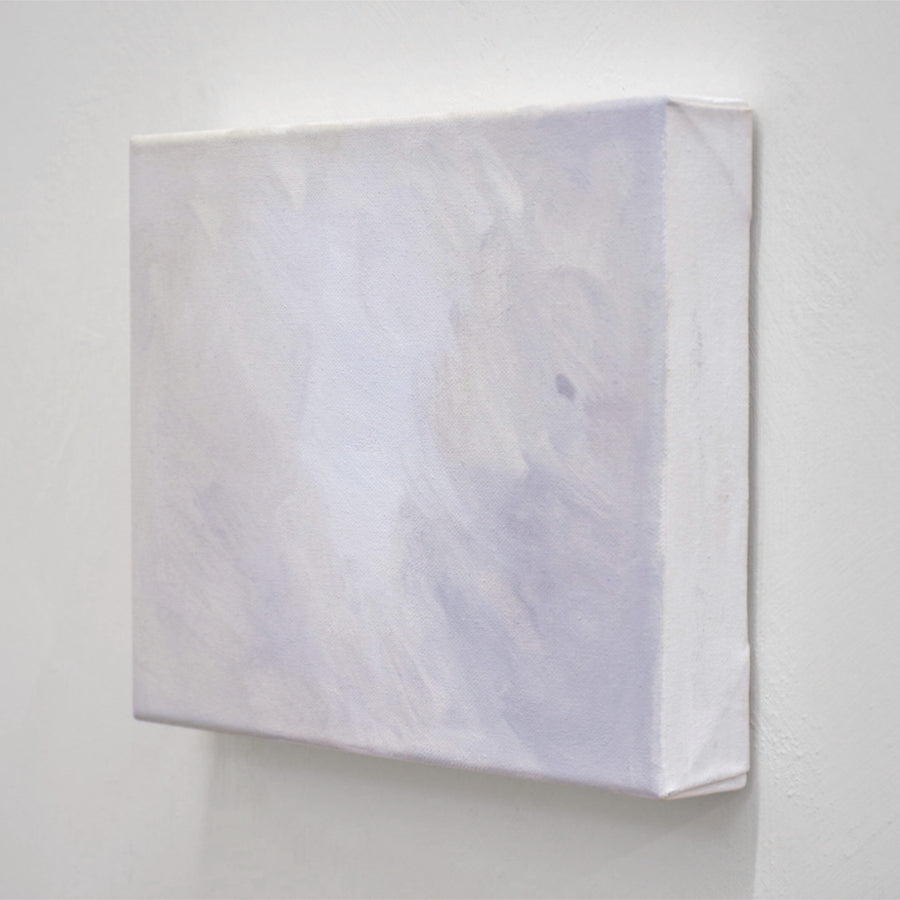 Étude de ciel à l’huile sur toile par Vanessa Locatelli. La lumière transperce les nuages.