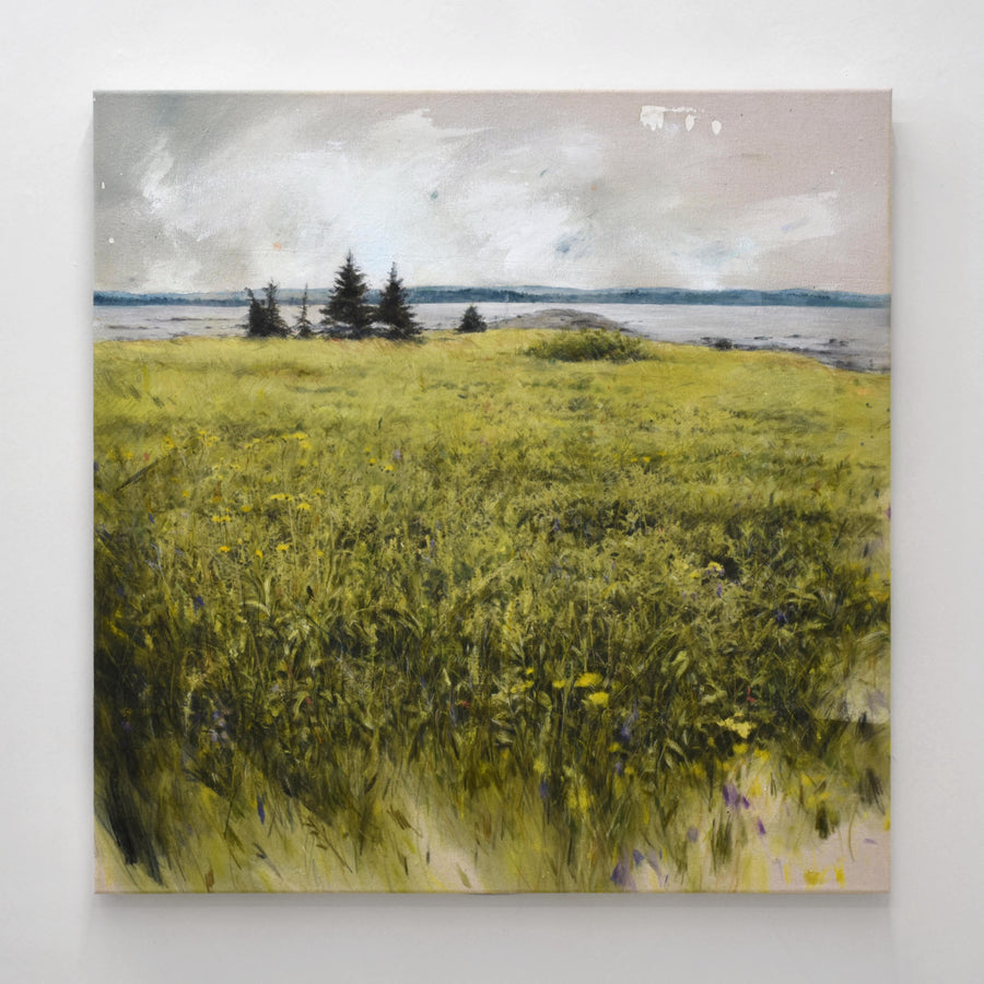 Un format carré de Chloé Giroux-Bertrand faisant partie du corpus de son exposition solo présentée en août 2026 chez Champagne & Paradis.