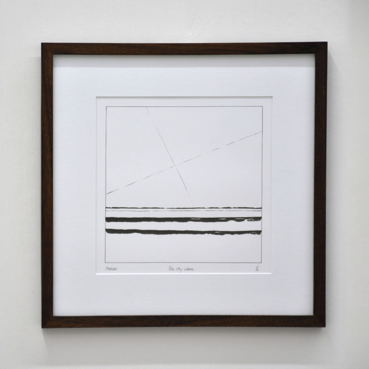 Art minimaliste. Dessin à l'encre sur papier. Marnix Bassie, Pays-Bas. Galerie d'art contemporain située à Kamouraska, au Québec.