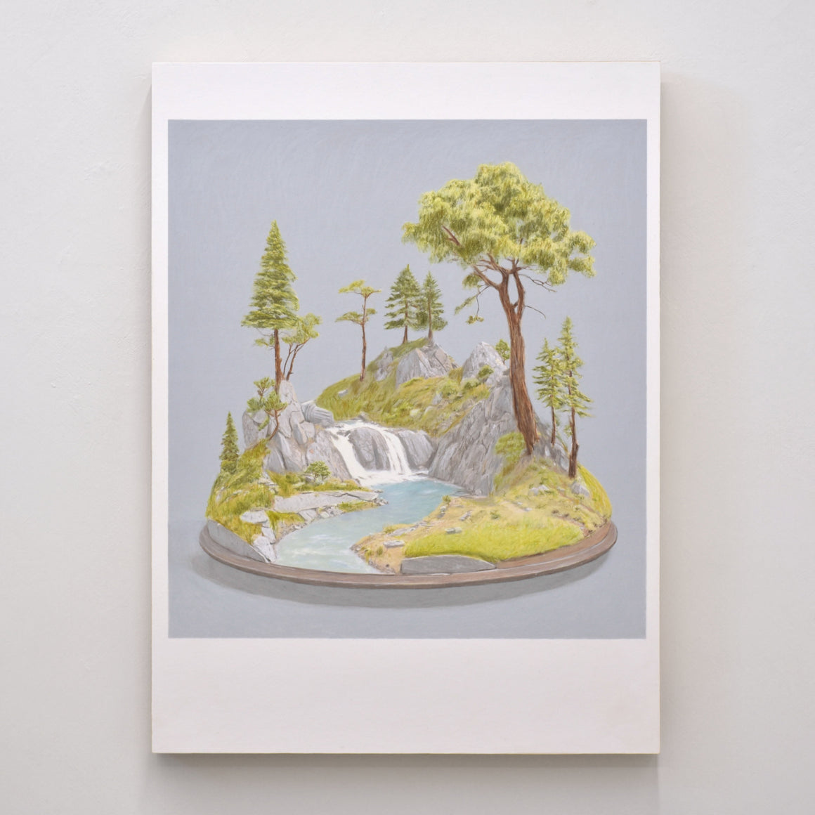 Vivarium 3 de Pierre Durette est une oeuvre unique réalisée aux crayons de couleur sur papier Stonehenge marouflé sur panneau de bois.