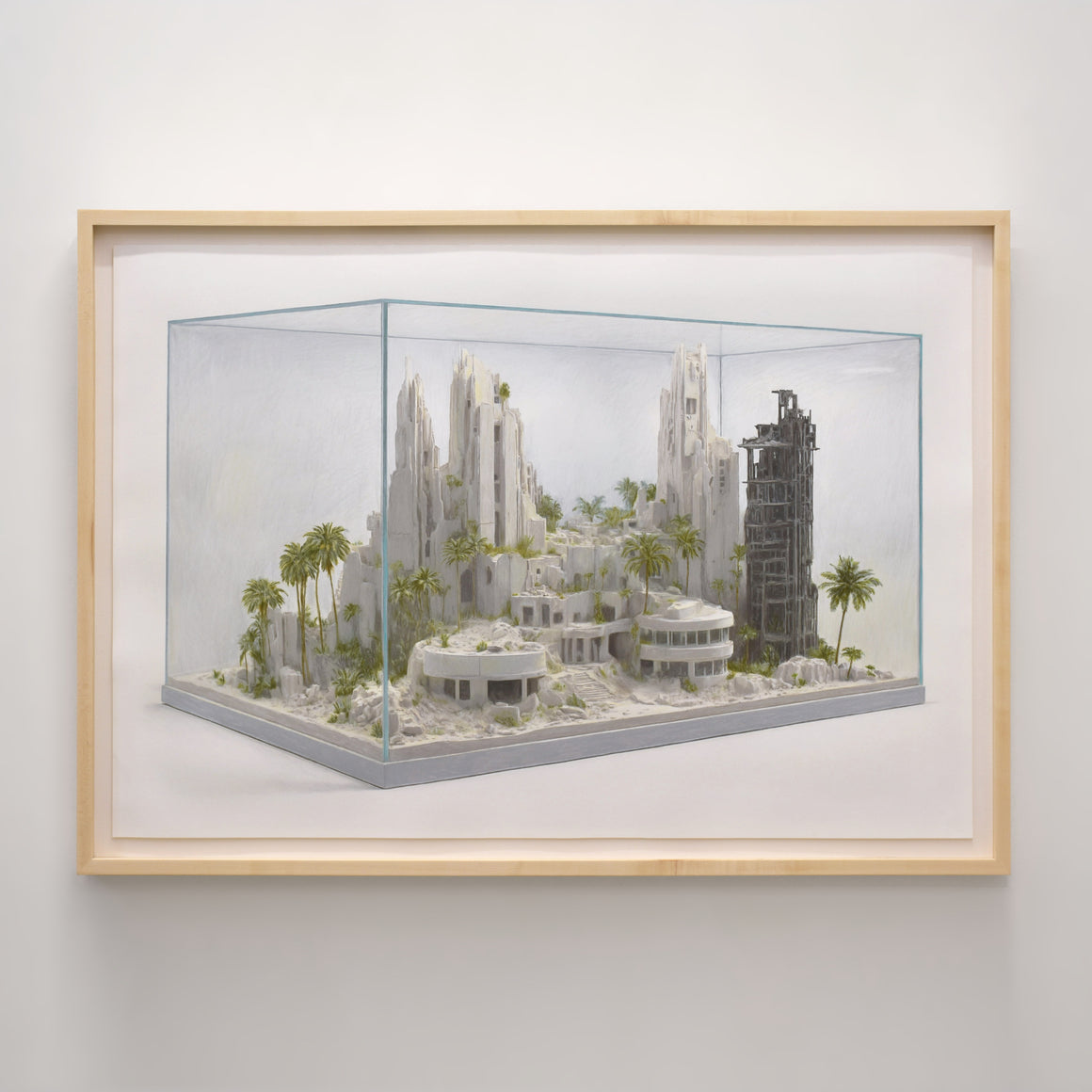 De la série « Vivarium » de Pierre Durette, voici le n° 1, un grand format réalisé aux crayons de couleur sur papier Stonehenge.