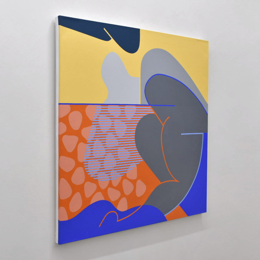 Un paysage coloré inspiré de la mer créé par Philippe Poullaouec-Gonidec, dont la démarche s’articule autour de l’art concret, de l’art construit et du mouvement Hard Edge.